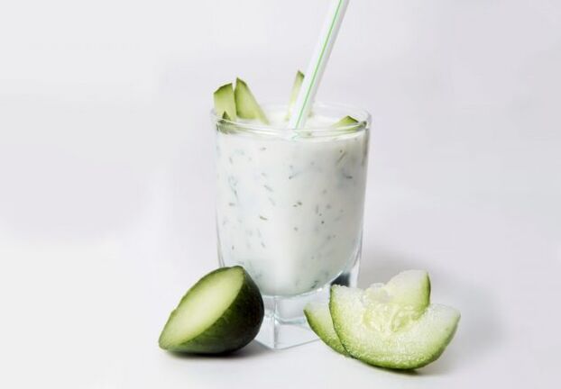 Pagkain ng pipino-kefir
